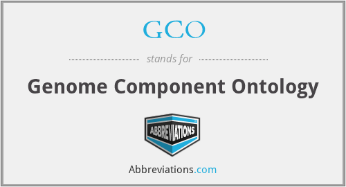 GCO - Genome Component Ontology
