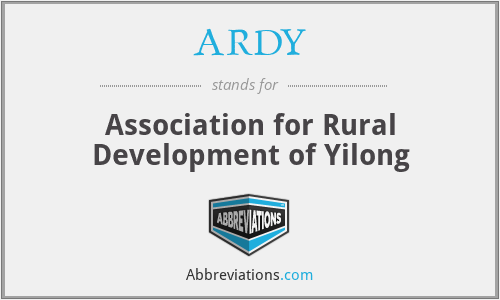 ARDY - Association for Rural Development of Yilong