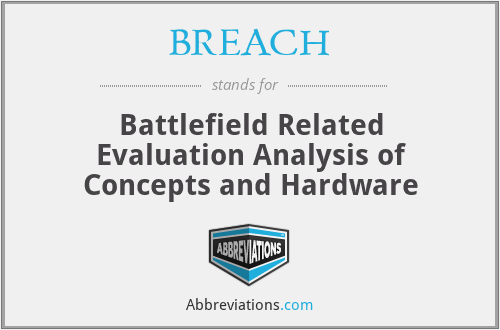 BREACH - Battlefield Related Evaluation Analysis of Concepts and Hardware