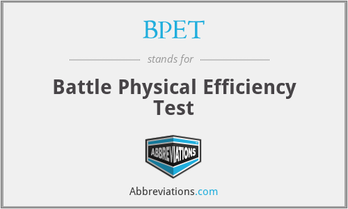 BPET - Battle Physical Efficiency Test