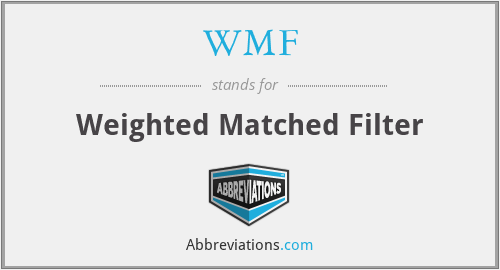 WMF - Weighted Matched Filter