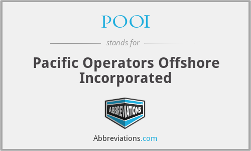 POOI - Pacific Operators Offshore Incorporated
