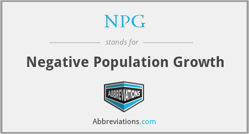 NPG - Negative Population Growth