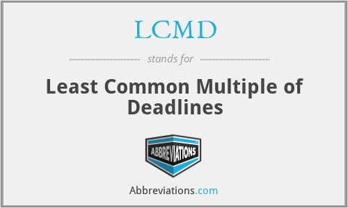 LCMD - Least Common Multiple of Deadlines