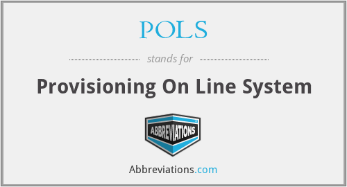 POLS - Provisioning On Line System