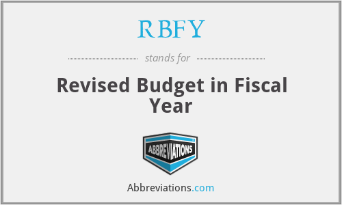 RBFY - Revised Budget in Fiscal Year