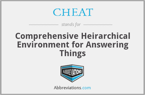 CHEAT - Comprehensive Heirarchical Environment for Answering Things