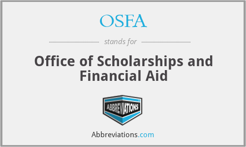 OSFA - Office of Scholarships and Financial Aid