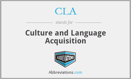 CLA - Culture and Language Acquisition