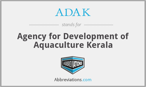 ADAK - Agency for Development of Aquaculture Kerala