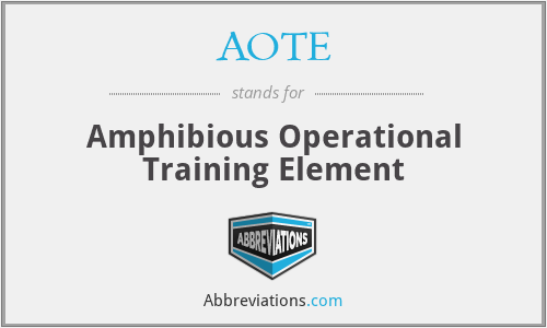 AOTE - Amphibious Operational Training Element