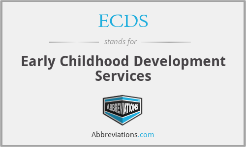 ECDS - Early Childhood Development Services