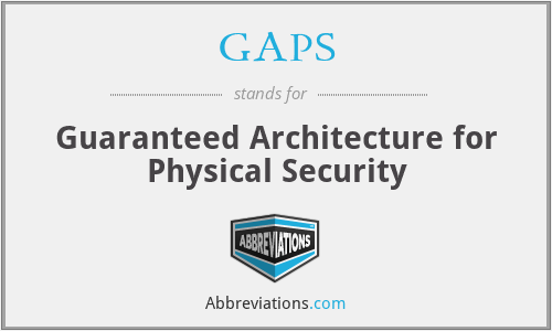 GAPS - Guaranteed Architecture for Physical Security
