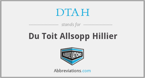 DTAH - Du Toit Allsopp Hillier