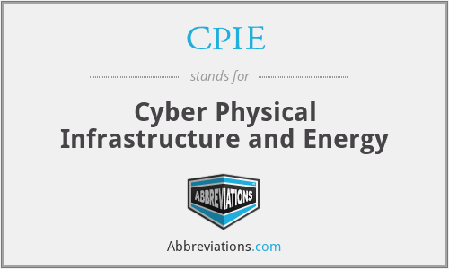 CPIE - Cyber Physical Infrastructure and Energy