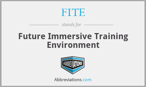 FITE - Future Immersive Training Environment