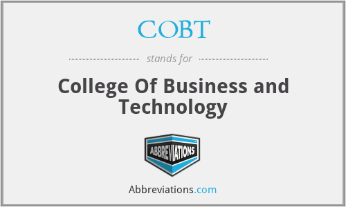 COBT - College Of Business and Technology