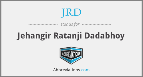 JRD - Jehangir Ratanji Dadabhoy