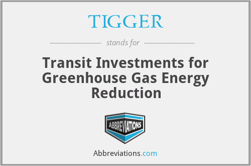 TIGGER - Transit Investments for Greenhouse Gas Energy Reduction