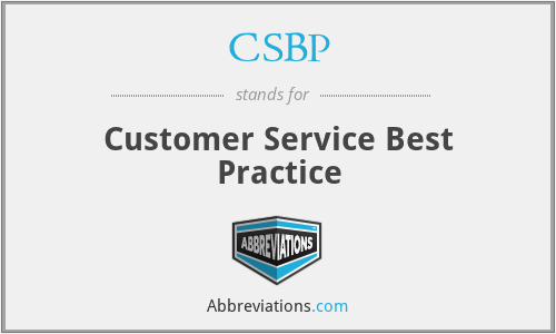 CSBP - Customer Service Best Practice