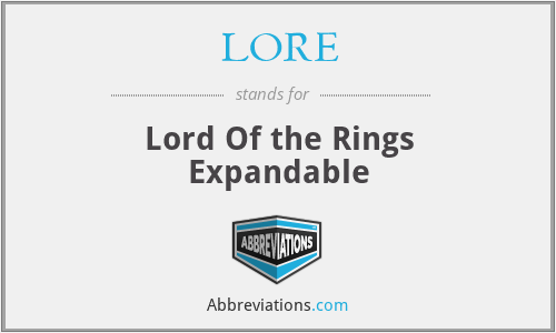 LORE - Lord Of the Rings Expandable