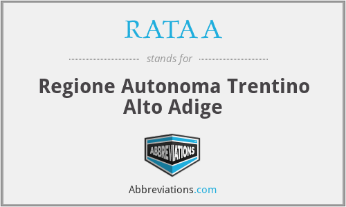 RATAA - Regione Autonoma Trentino Alto Adige
