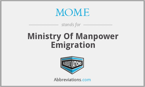 MOME - Ministry Of Manpower Emigration