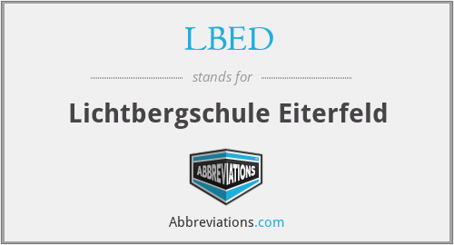 LBED - Lichtbergschule Eiterfeld
