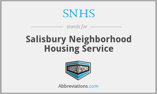 SNHS - Salisbury Neighborhood Housing Service