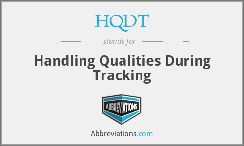 HQDT - Handling Qualities During Tracking