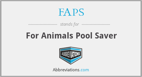 FAPS - For Animals Pool Saver