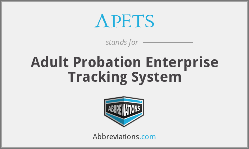 APETS - Adult Probation Enterprise Tracking System