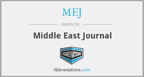 MEJ - Middle East Journal