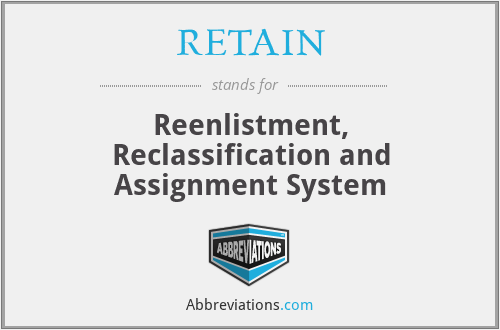 RETAIN - Reenlistment, Reclassification and Assignment System