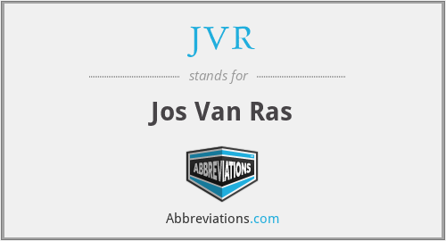 JVR - Jos Van Ras