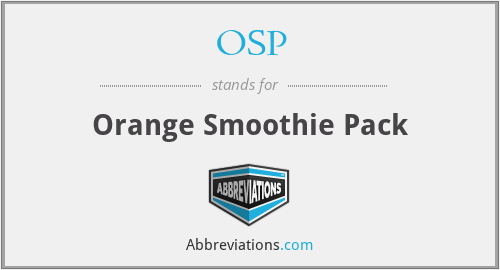 OSP - Orange Smoothie Pack