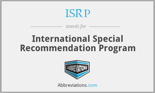 ISRP - International Special Recommendation Program