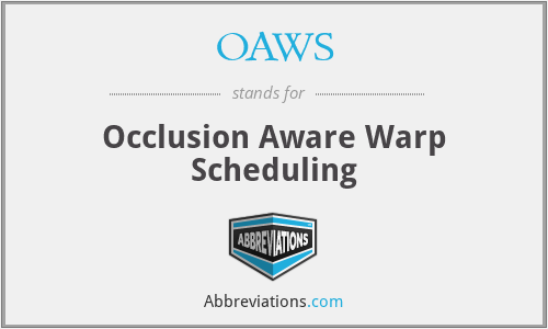 OAWS - Occlusion Aware Warp Scheduling