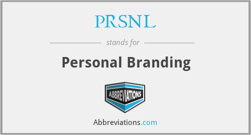 PRSNL - Personal Branding