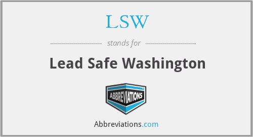 LSW - Lead Safe Washington