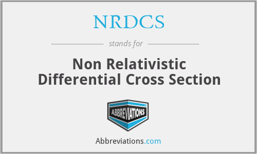 NRDCS - Non Relativistic Differential Cross Section