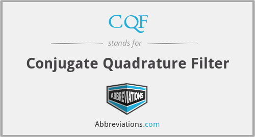 CQF - Conjugate Quadrature Filter