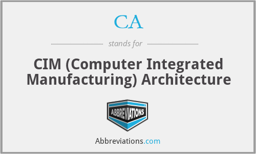 CA - CIM (Computer Integrated Manufacturing) Architecture