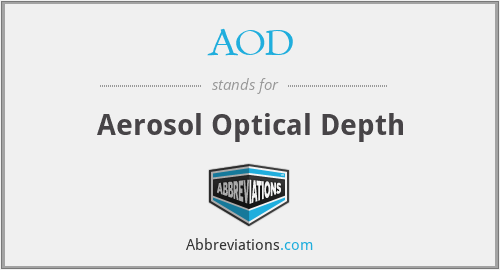 AOD - Aerosol Optical Depth