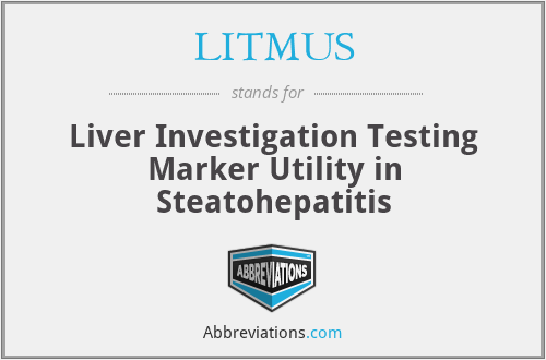 LITMUS - Liver Investigation Testing Marker Utility in Steatohepatitis