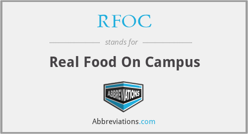 RFOC - Real Food On Campus