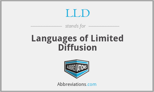 LLD - Languages of Limited Diffusion