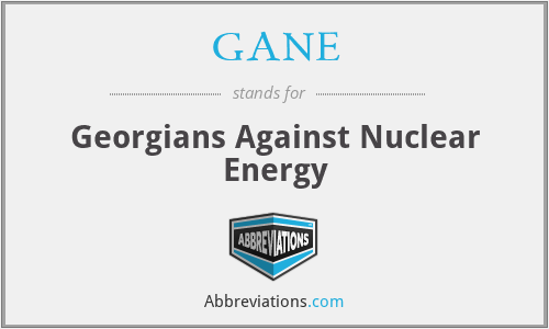 GANE - Georgians Against Nuclear Energy