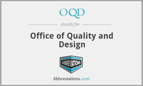 OQD - Office of Quality and Design