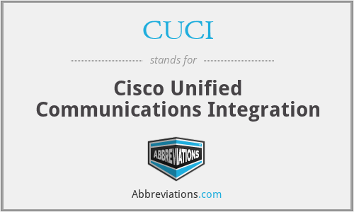 CUCI - Cisco Unified Communications Integration